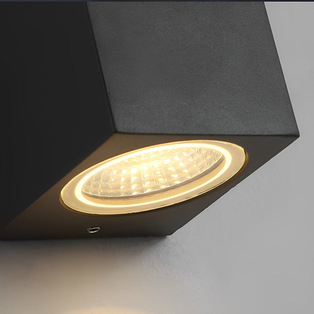 Laveur de Mur Étanche Double Lumière Carré Moderne pour Extérieur