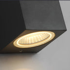 Laveur de Mur Étanche Double Lumière Carré Moderne pour Extérieur