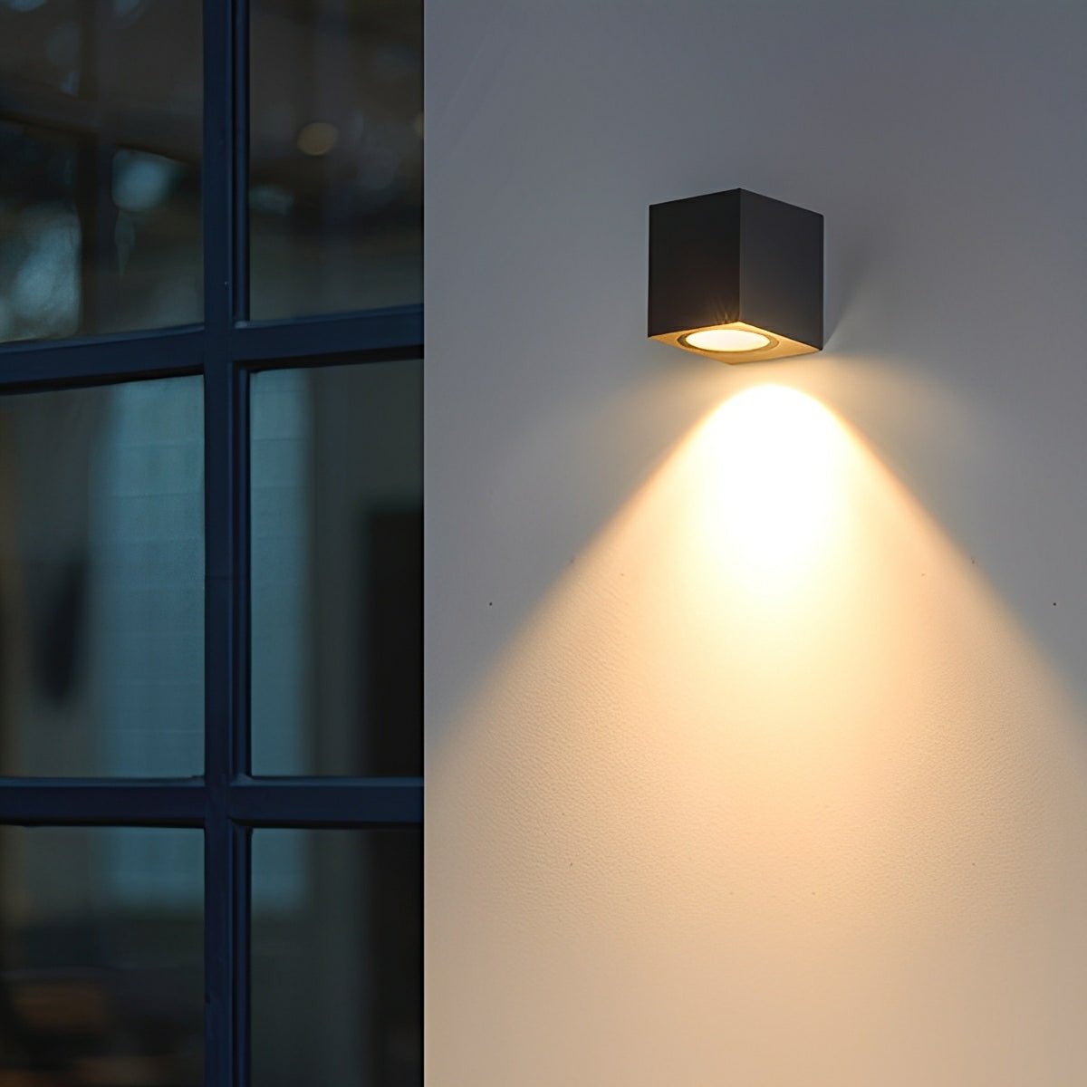 Laveur de Mur Étanche Double Lumière Carré Moderne pour Extérieur