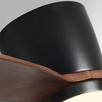 Ventilateur de plafond avec lumière à inversion 6 vitesses en bois moderne