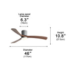 Ventilateur de plafond moderne à lumière avec fréquence variable à 6 vitesses