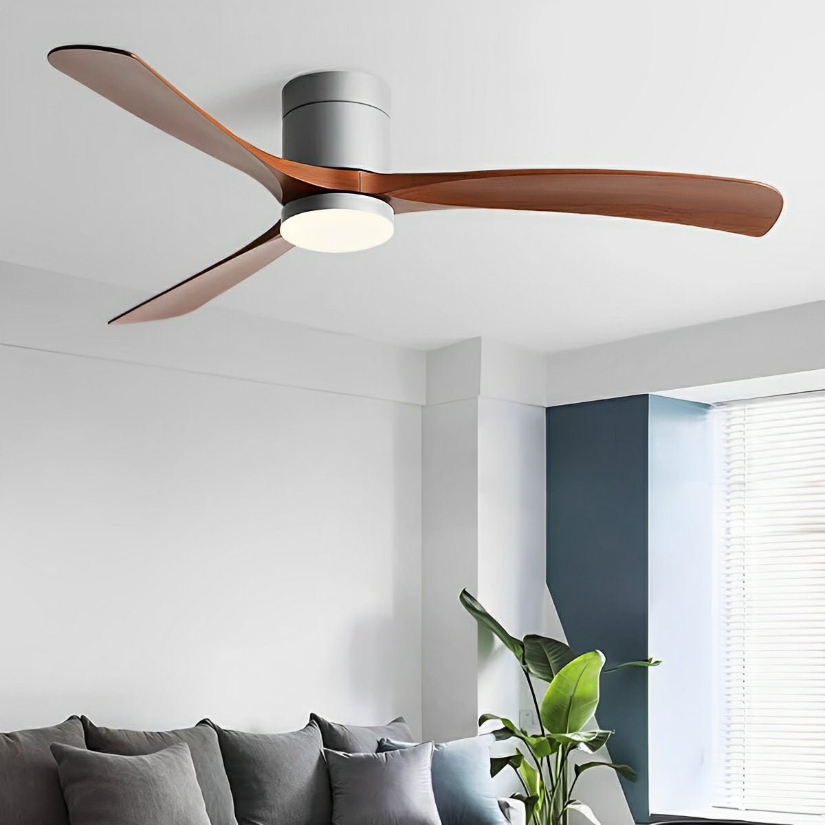 Ventilateur de plafond moderne à lumière avec fréquence variable à 6 vitesses