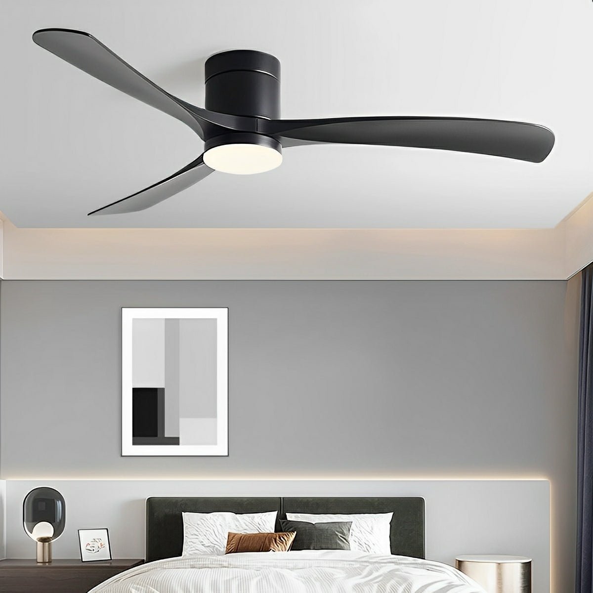 Ventilateur de plafond moderne à lumière avec fréquence variable à 6 vitesses