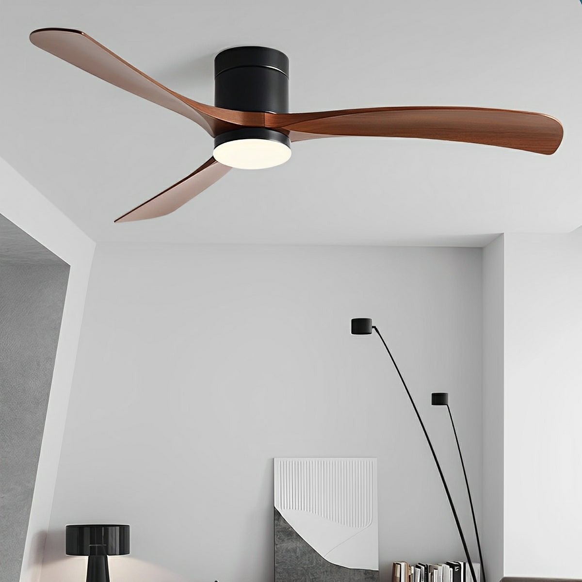 Ventilateur de plafond moderne à lumière avec fréquence variable à 6 vitesses