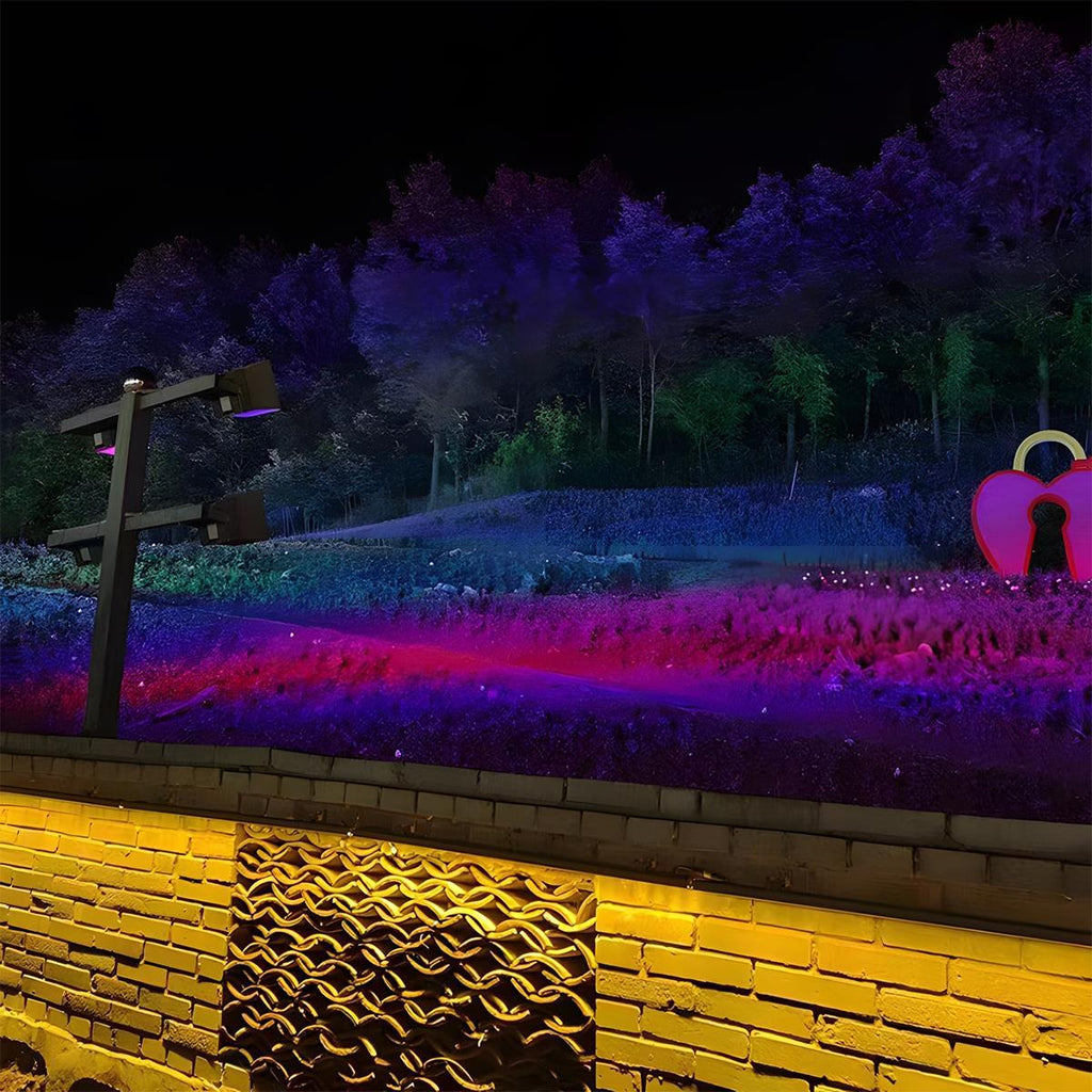 Projecteur LED RGB étanche extérieur pour éclairage de paysage et d'arbres polyvalent