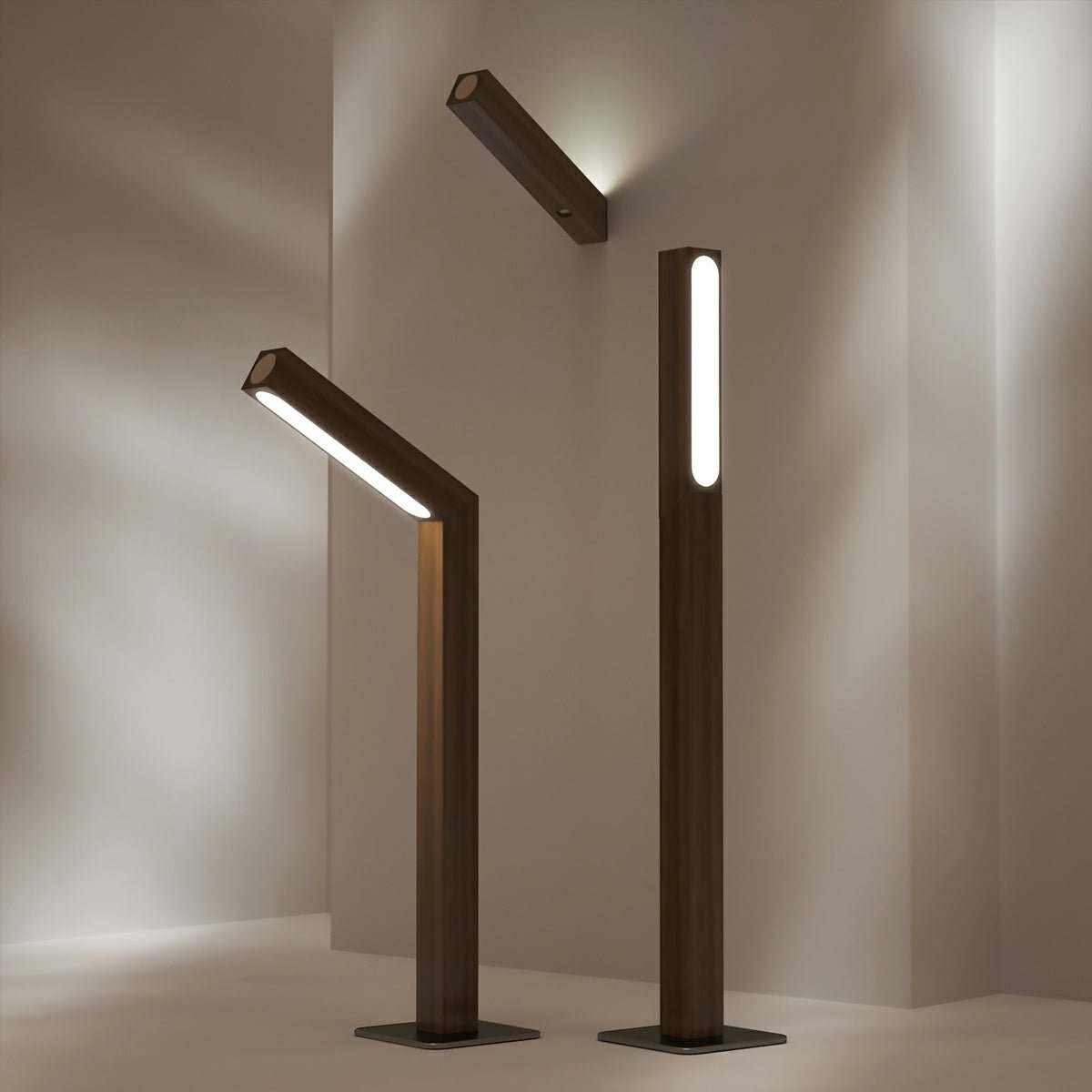 Lampe de Table en Bois à LED Dimmable Minimaliste Moderne