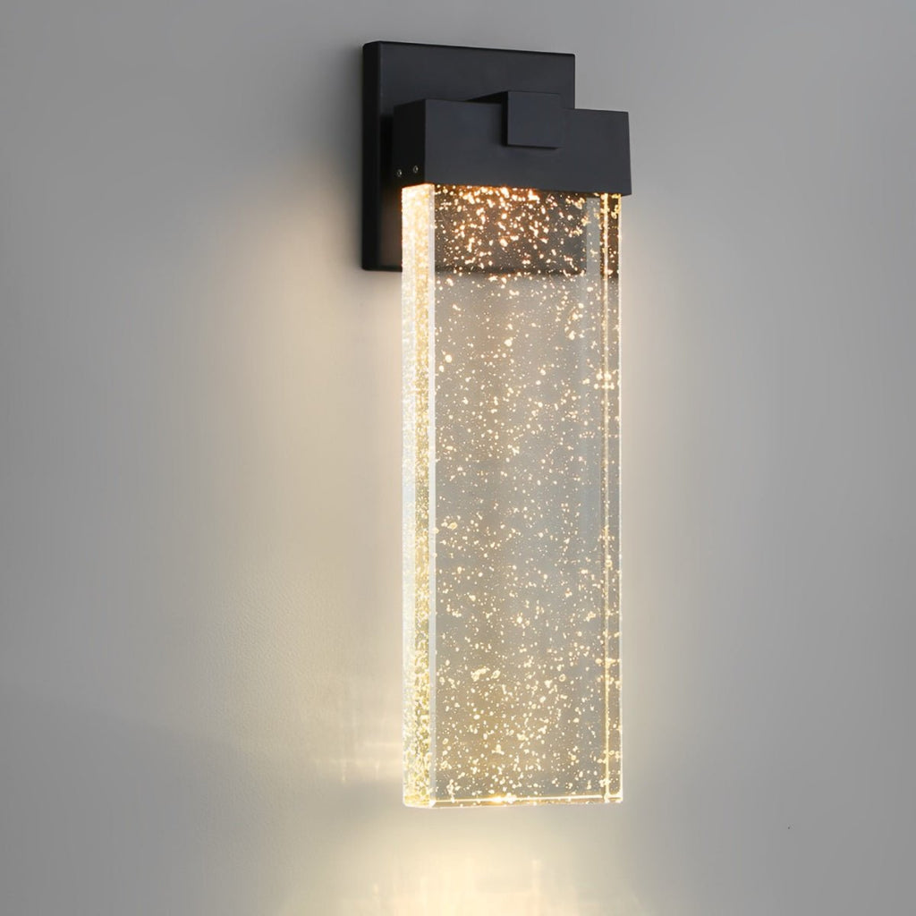 Applique Murale Moderne Étanche en Cristal à Bulles Rectangulaire LED