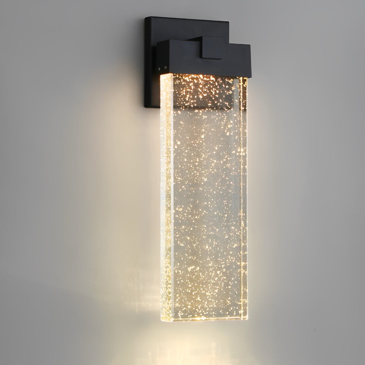 Applique Murale Moderne Étanche en Cristal à Bulles Rectangulaire LED