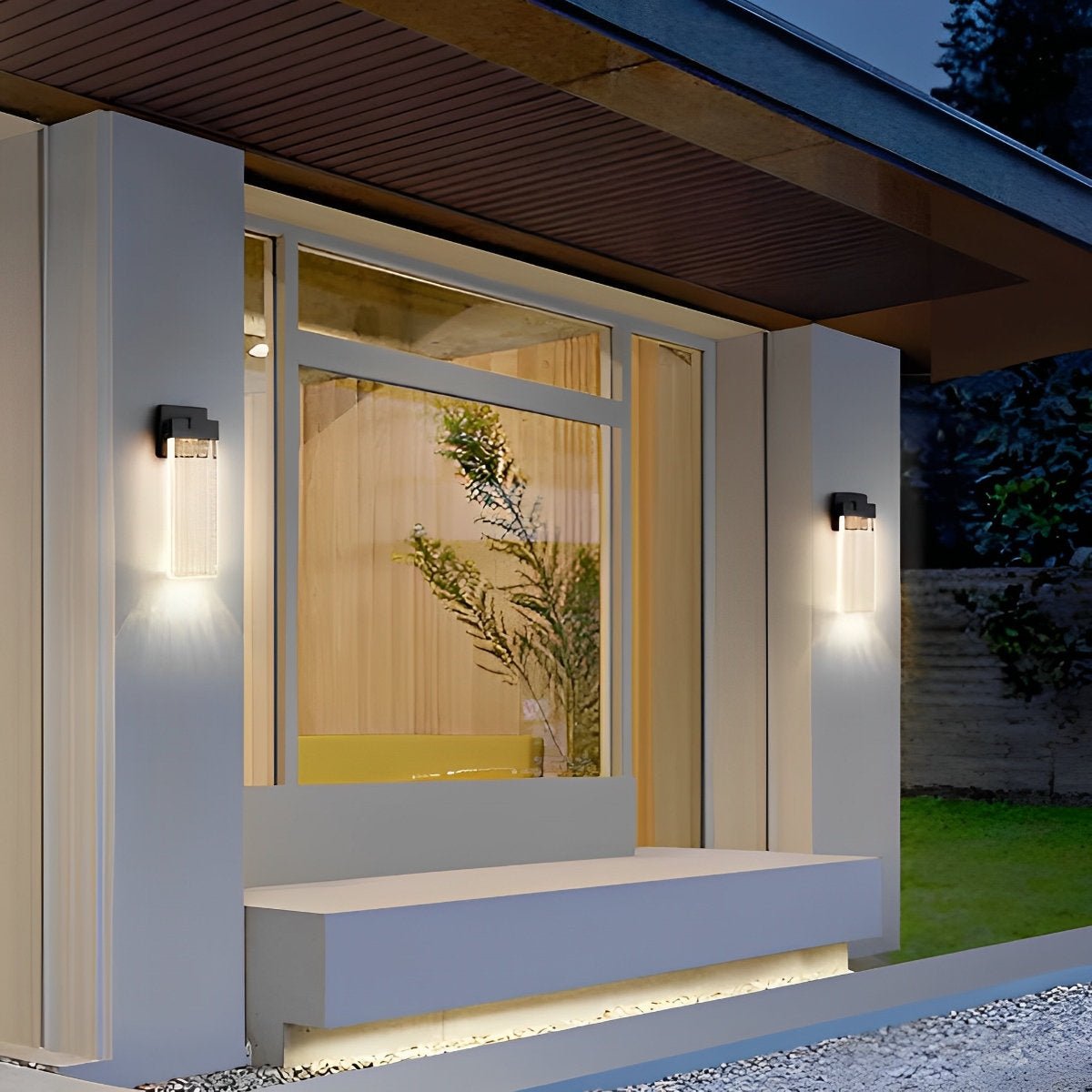 Applique Murale Moderne Étanche en Cristal à Bulles Rectangulaire LED