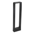 Lampe de Poteau Moderne Étanche à LED Noire en Cadre Rectangulaire