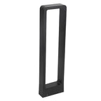Lampe de Poteau Moderne Étanche à LED Noire en Cadre Rectangulaire