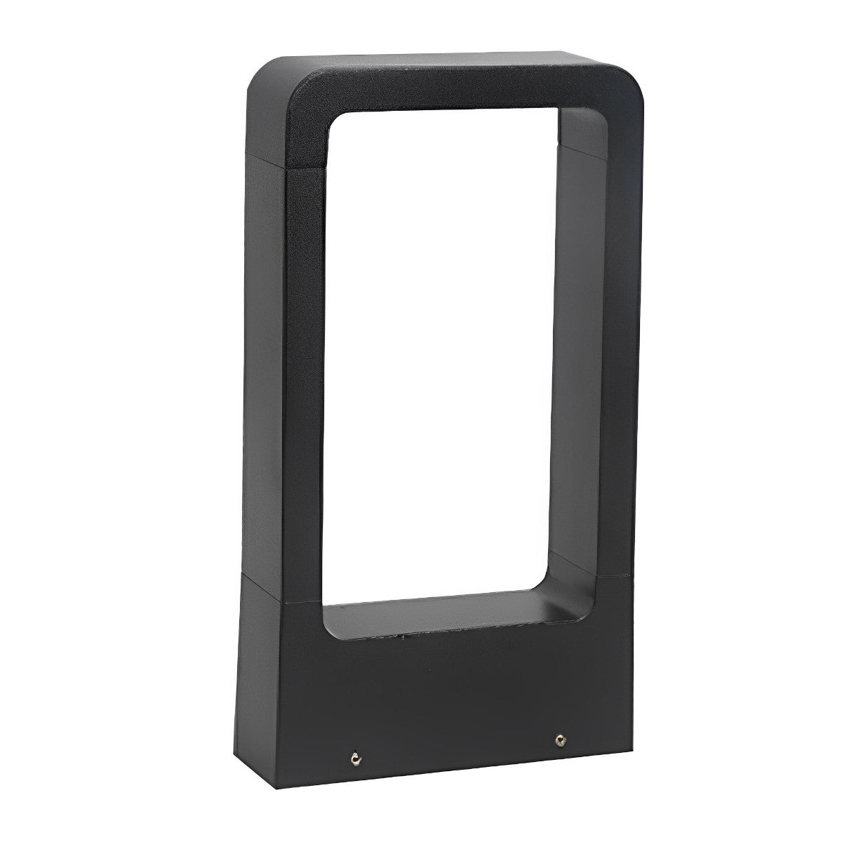 Lampe de Poteau Moderne Étanche à LED Noire en Cadre Rectangulaire
