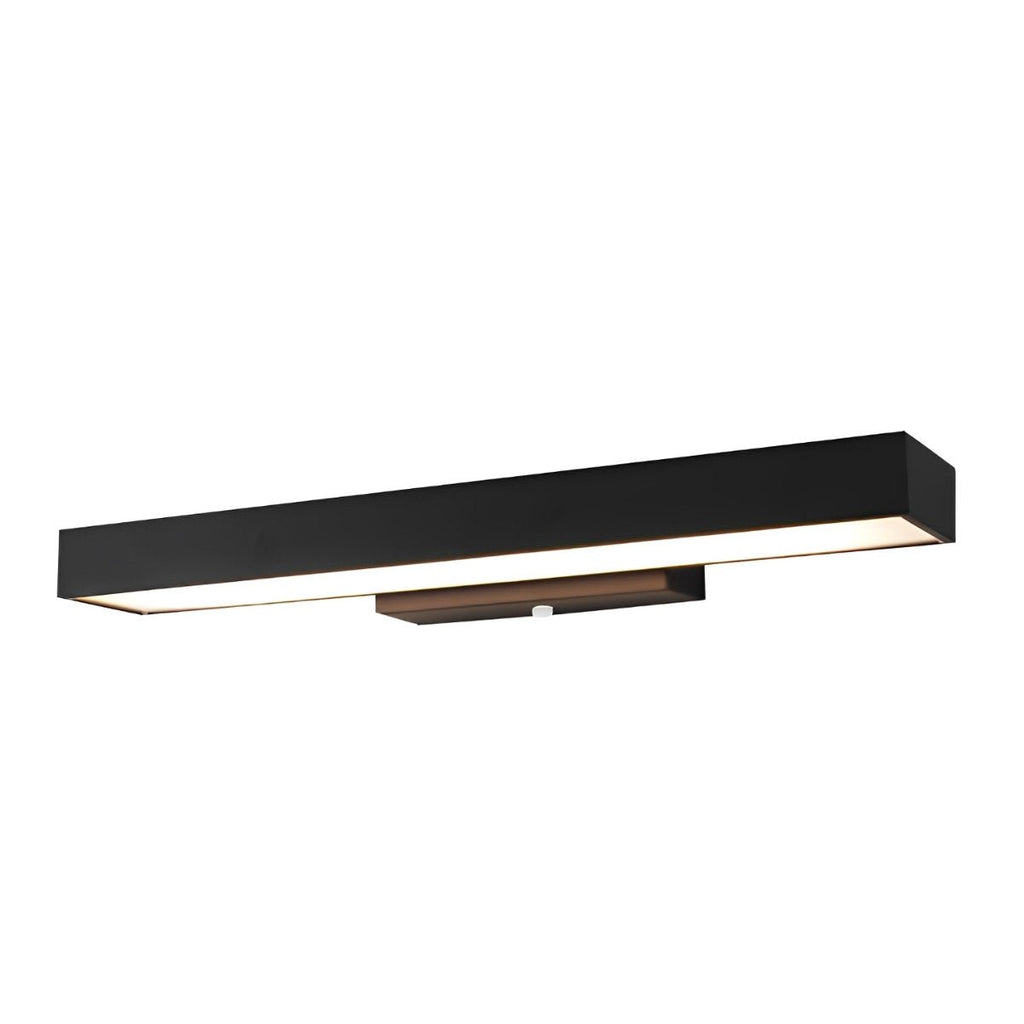 Applique Murale Moderne Noire Étanche avec Détecteur de Mouvement Minimaliste Rectangulaire