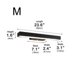 Applique Murale Moderne Noire Étanche avec Détecteur de Mouvement Minimaliste Rectangulaire