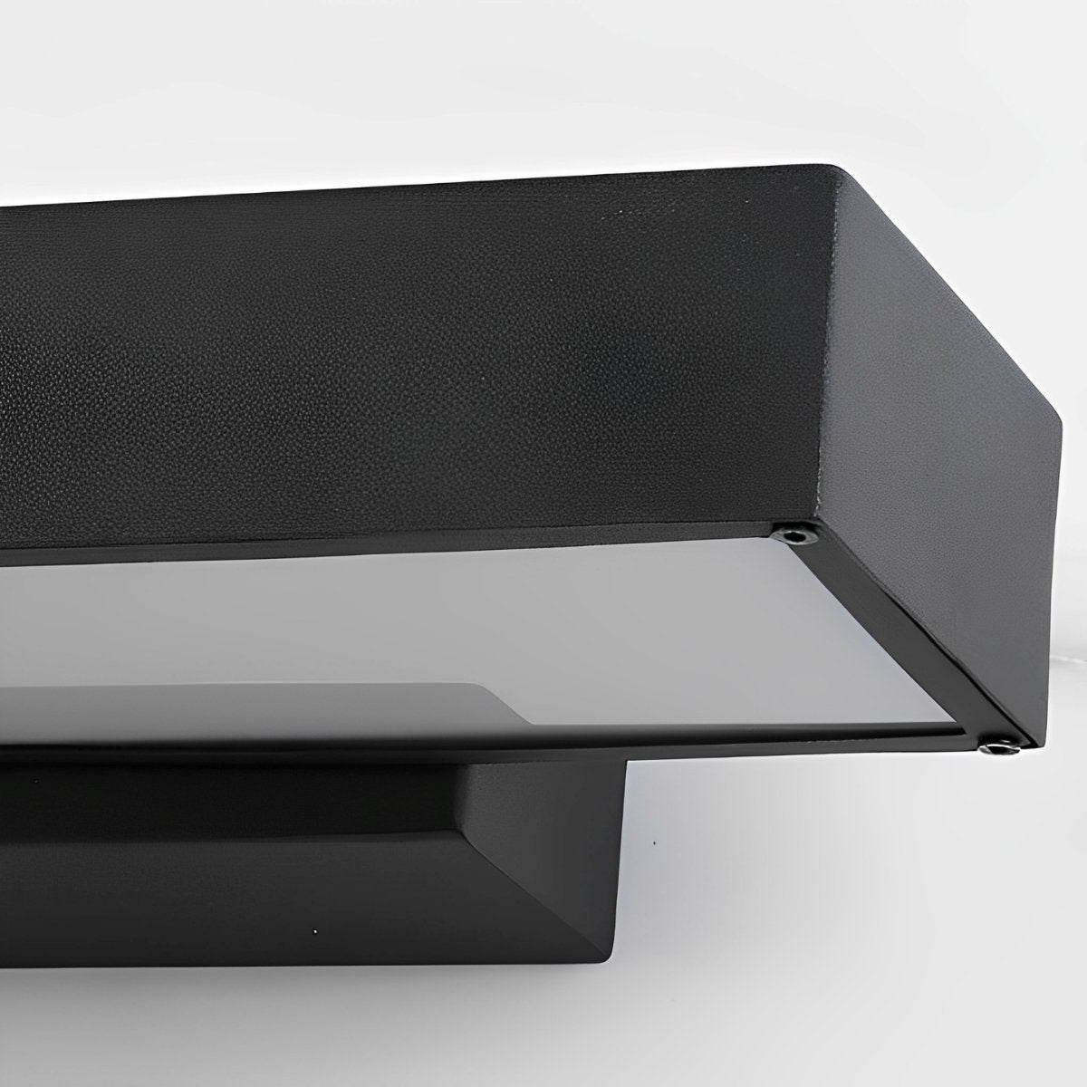 Applique Murale Moderne Noire Étanche avec Détecteur de Mouvement Minimaliste Rectangulaire