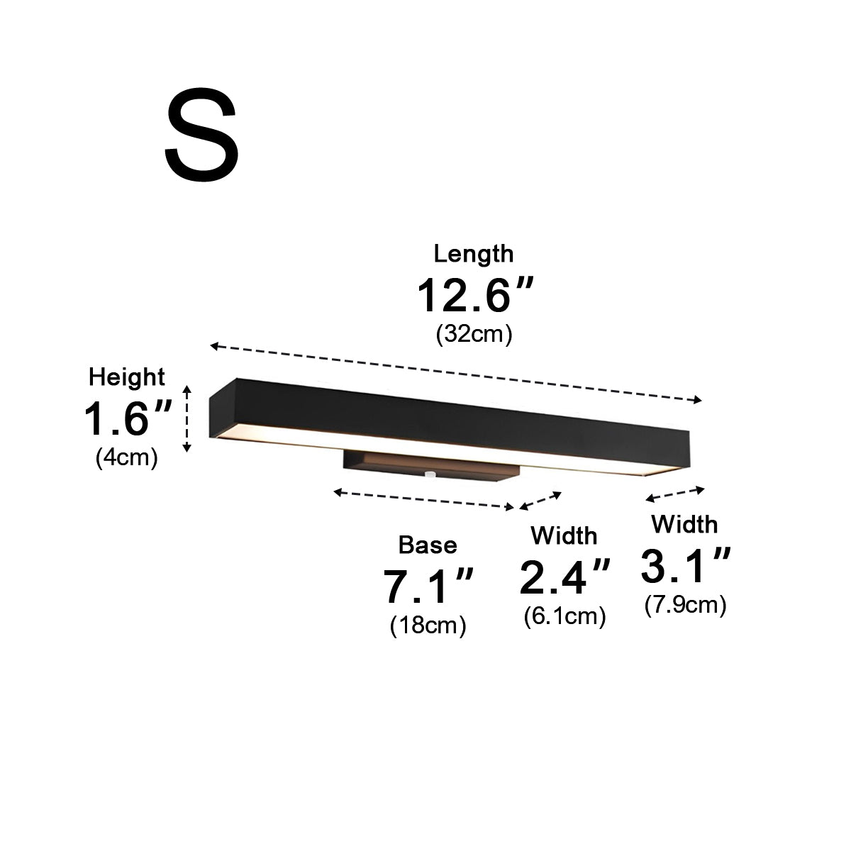 Applique Murale Moderne Noire Étanche avec Détecteur de Mouvement Minimaliste Rectangulaire