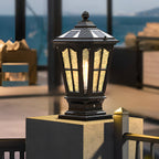 Lumières de Capuchon de Poteau de Clôture Étanches LED en Forme de Pavillon Rétro