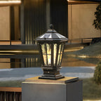 Lumières de Capuchon de Poteau de Clôture Étanches LED en Forme de Pavillon Rétro