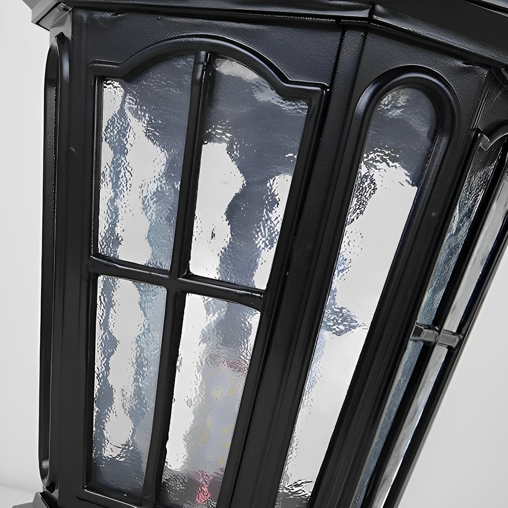 Lumières de Capuchon de Poteau de Clôture Étanches LED en Forme de Pavillon Rétro