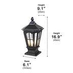 Lumières de Capuchon de Poteau de Clôture Étanches LED en Forme de Pavillon Rétro