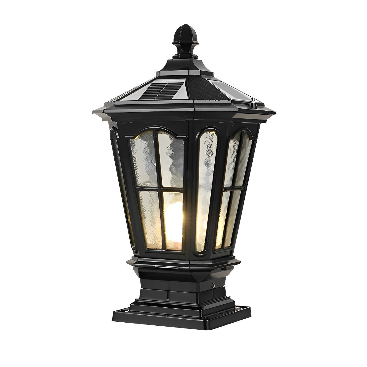 Lumières de Capuchon de Poteau de Clôture Étanches LED en Forme de Pavillon Rétro