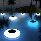 Lumières solaires modernes rondes RGB LED étanches pour l'extérieur, lumières de piscine, lampe flottante pour étang