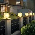 Lumières de poteau d'extérieur modernes étanches en verre rond design planètes