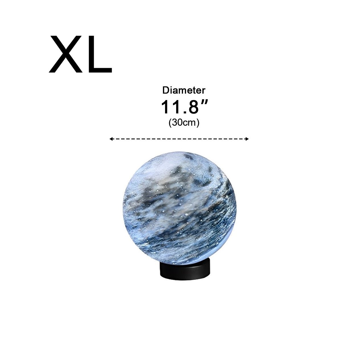 Lumières de poteau d'extérieur modernes étanches en verre rond design planètes