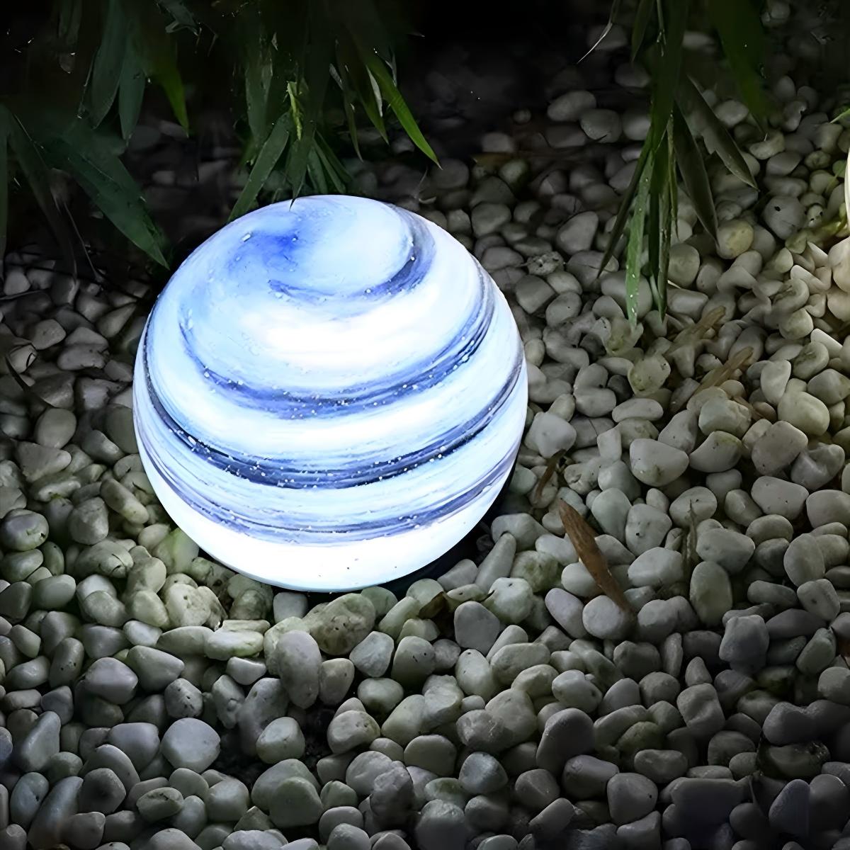 Lumières de poteau d'extérieur modernes étanches en verre rond design planètes