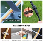 Lumière LED linéaire flexible encastrée étanche à énergie solaire DIY