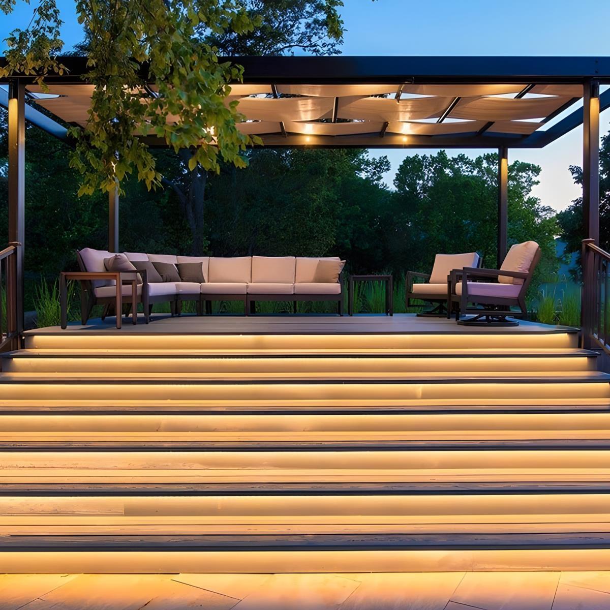 Lumière LED linéaire flexible encastrée étanche à énergie solaire DIY