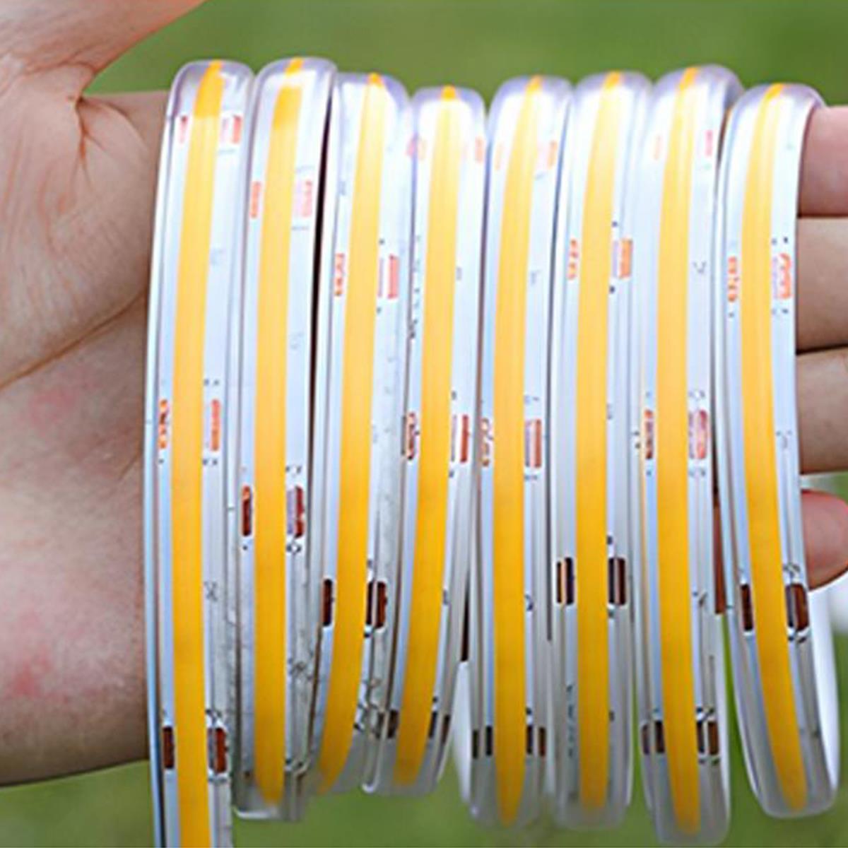 Lumière LED linéaire flexible encastrée étanche à énergie solaire DIY