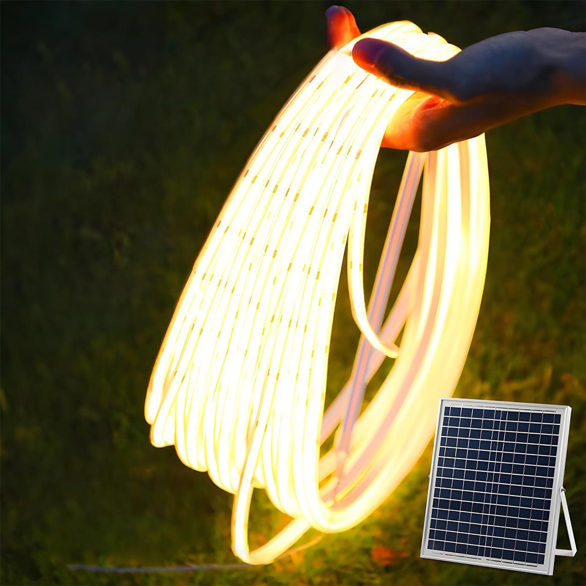 Lumière LED linéaire flexible encastrée étanche à énergie solaire DIY