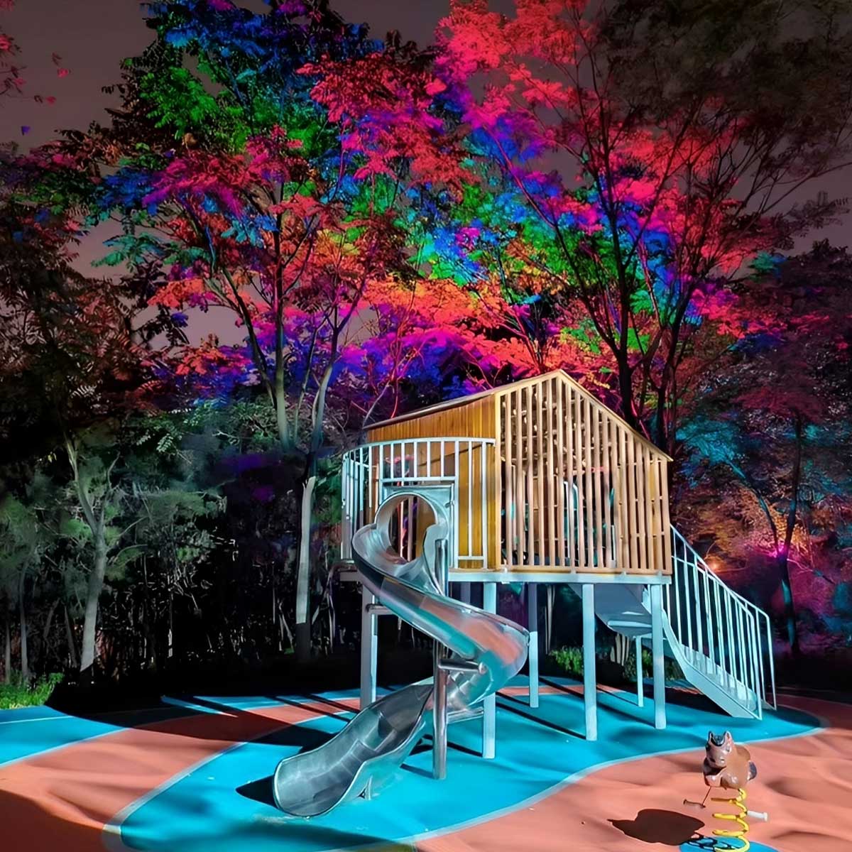 Projecteur LED RGB étanche pour extérieur, éclairage de paysage et d'arbres