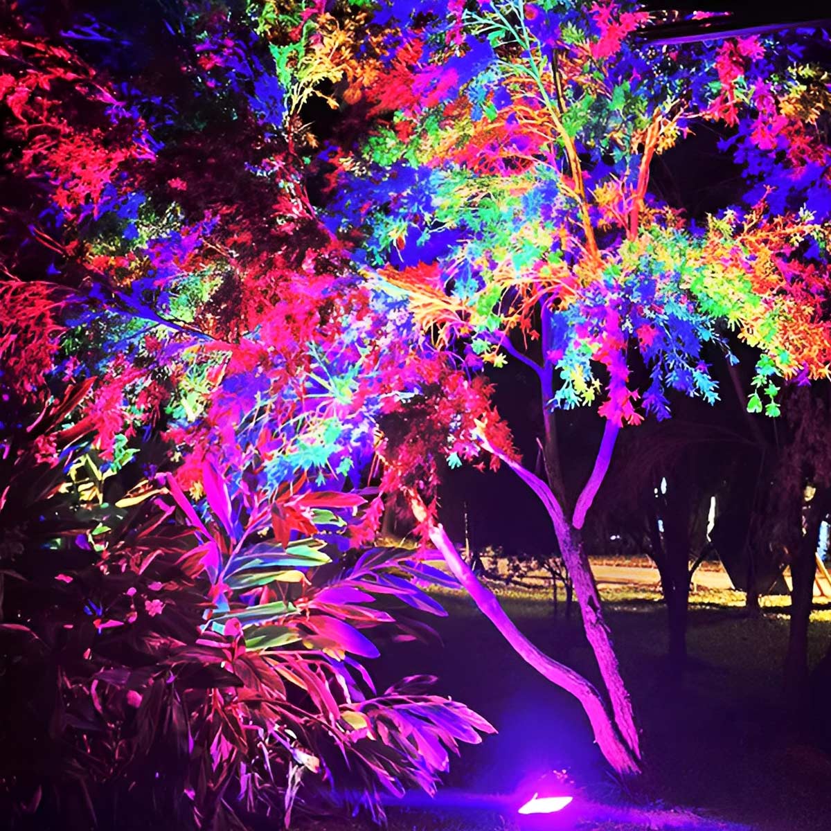 Projecteur LED RGB étanche pour extérieur, éclairage de paysage et d'arbres