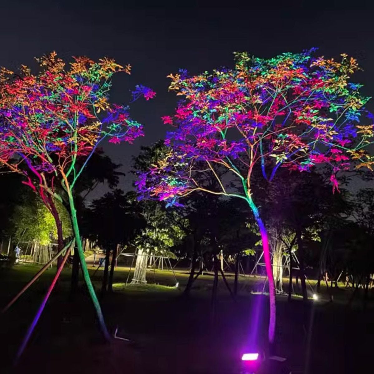 Projecteur LED RGB étanche pour extérieur, éclairage de paysage et d'arbres