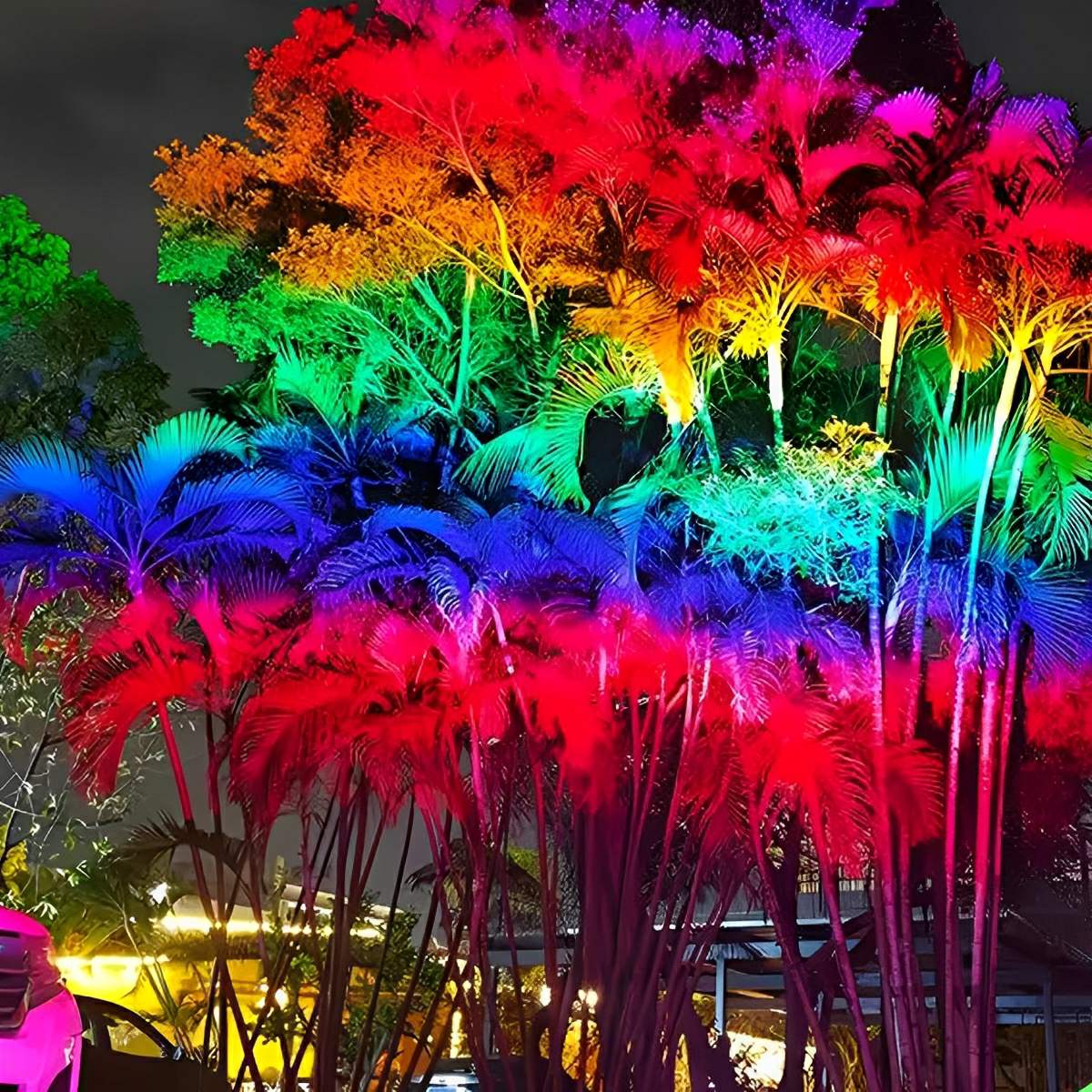 Projecteur LED RGB étanche pour extérieur, éclairage de paysage et d'arbres