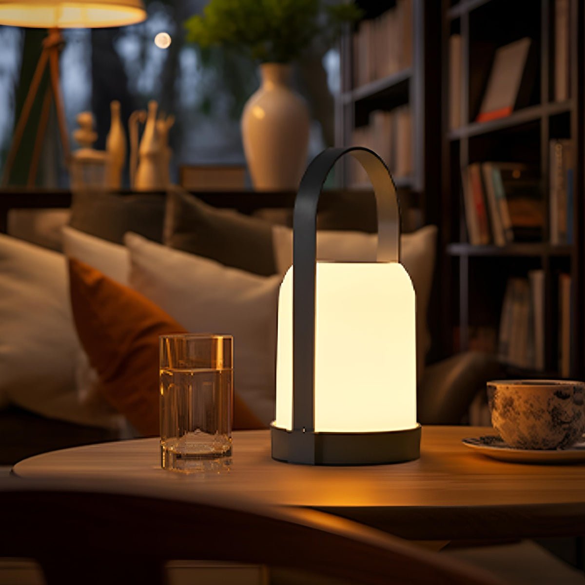 Lampe de Table LED Solaire Étanche Rechargeable pour Extérieur