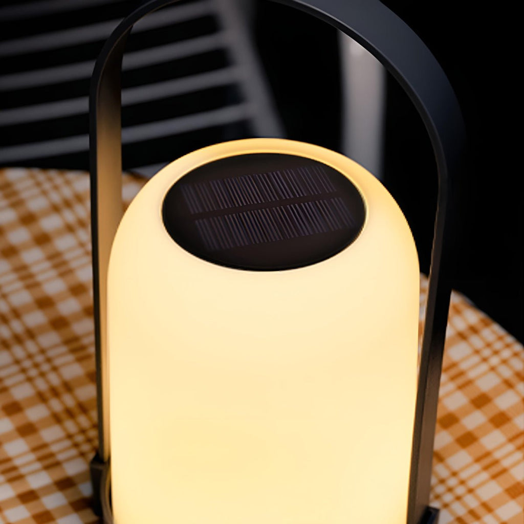 Lampe de Table LED Solaire Étanche Rechargeable pour Extérieur