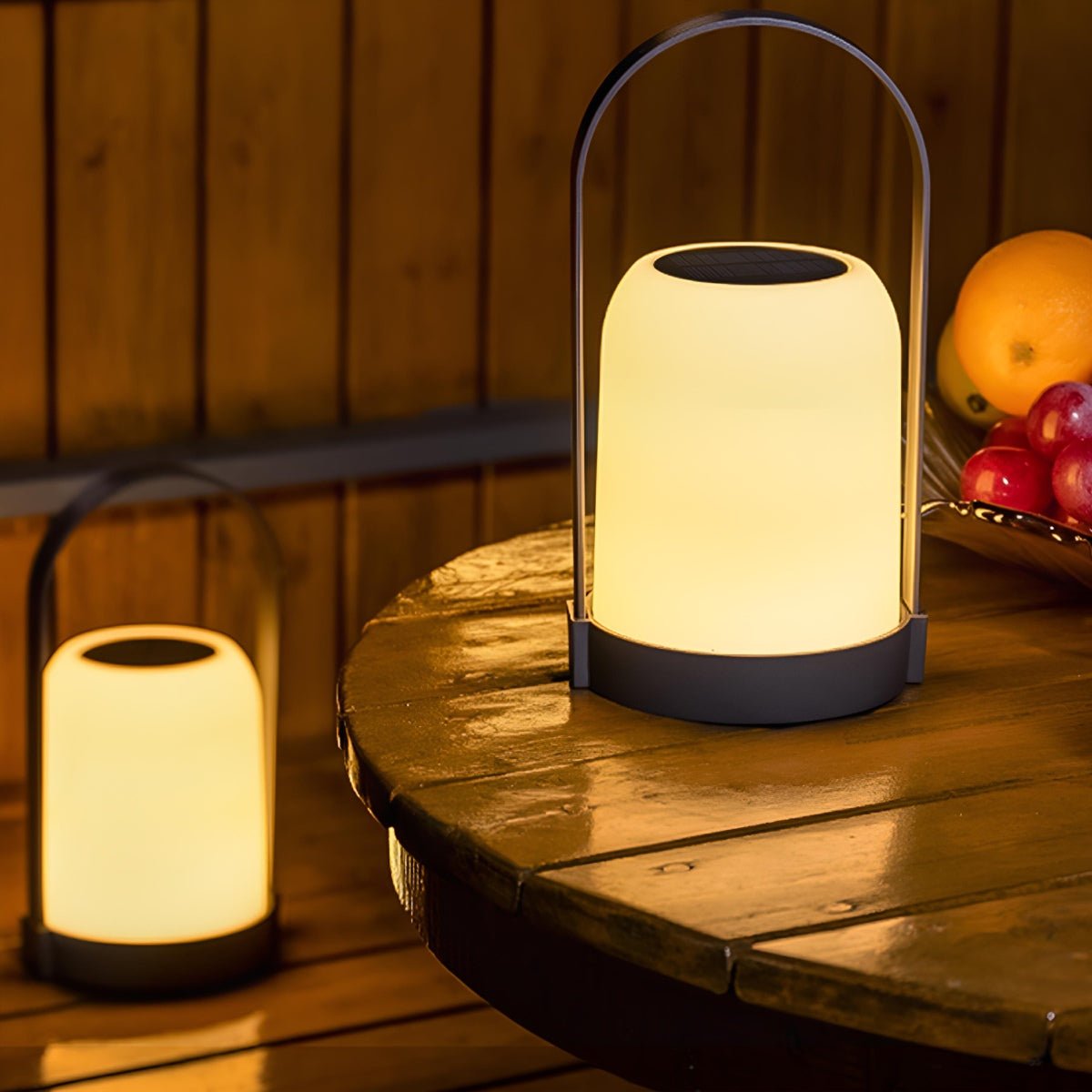 Lampe de Table LED Solaire Étanche Rechargeable pour Extérieur