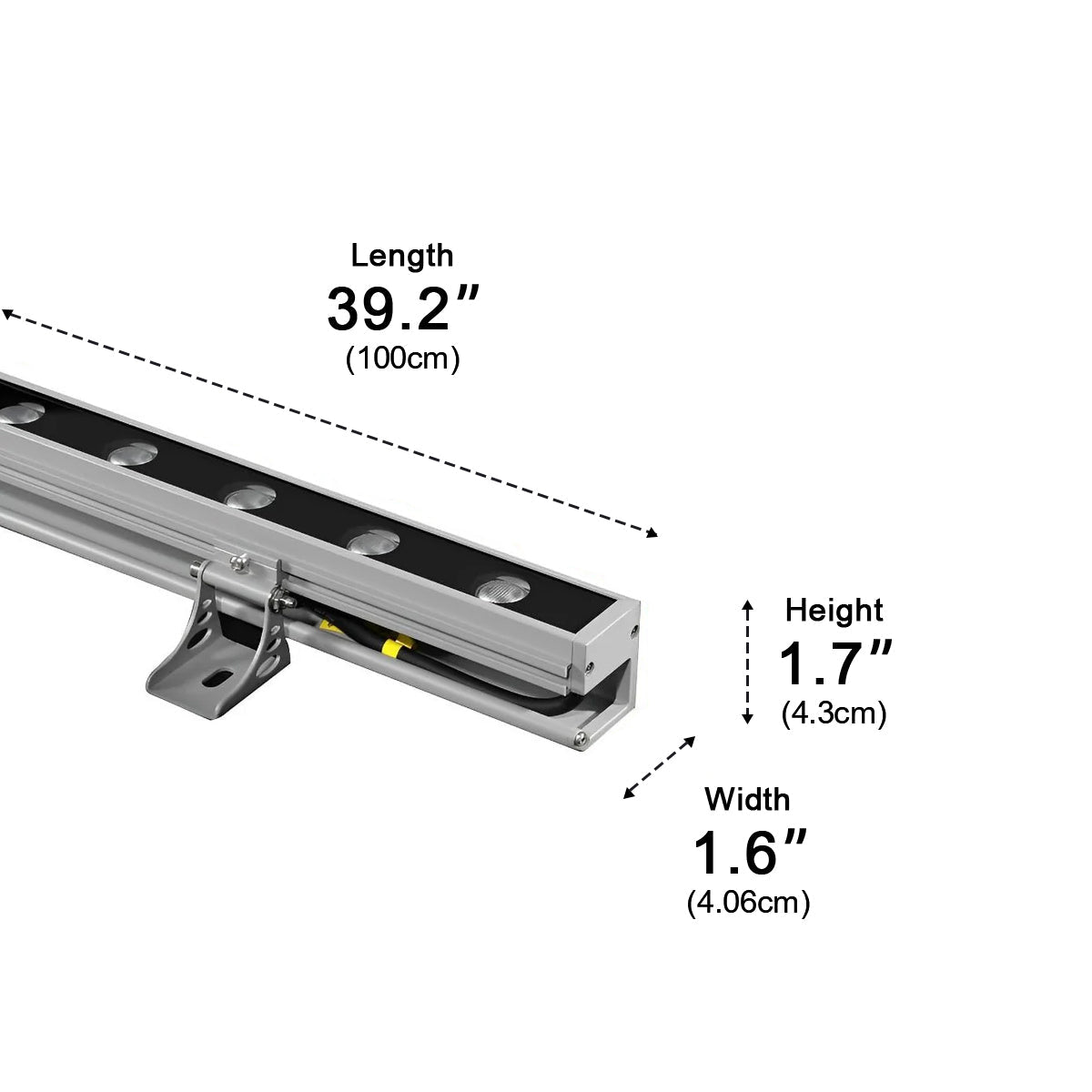 Lumières de lavage mural LED étanches pour extérieur