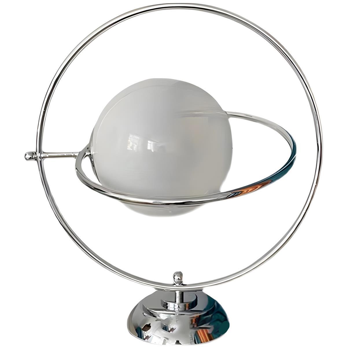 Lampe de Table Vintage en Verre avec Globe Rotatif