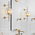 Appliques Murales LED en Verre Globe Industriel Vintage de Luxe