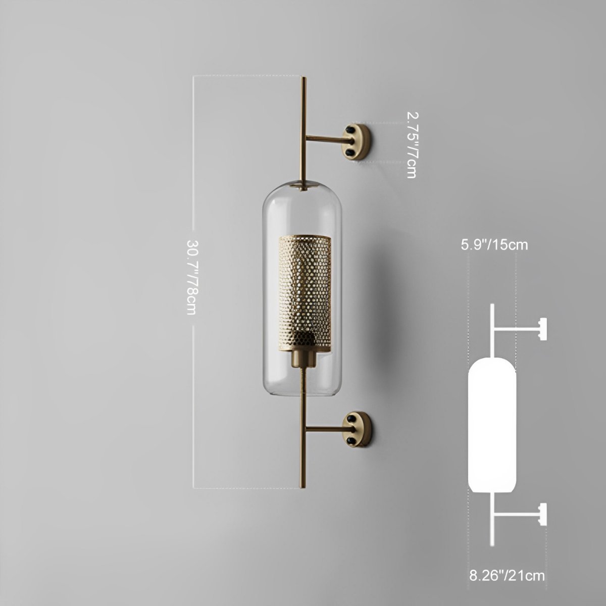 Appliques Murales LED en Verre Globe Industriel Vintage de Luxe