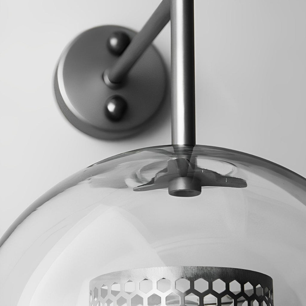 Appliques Murales LED en Verre Globe Industriel Vintage de Luxe