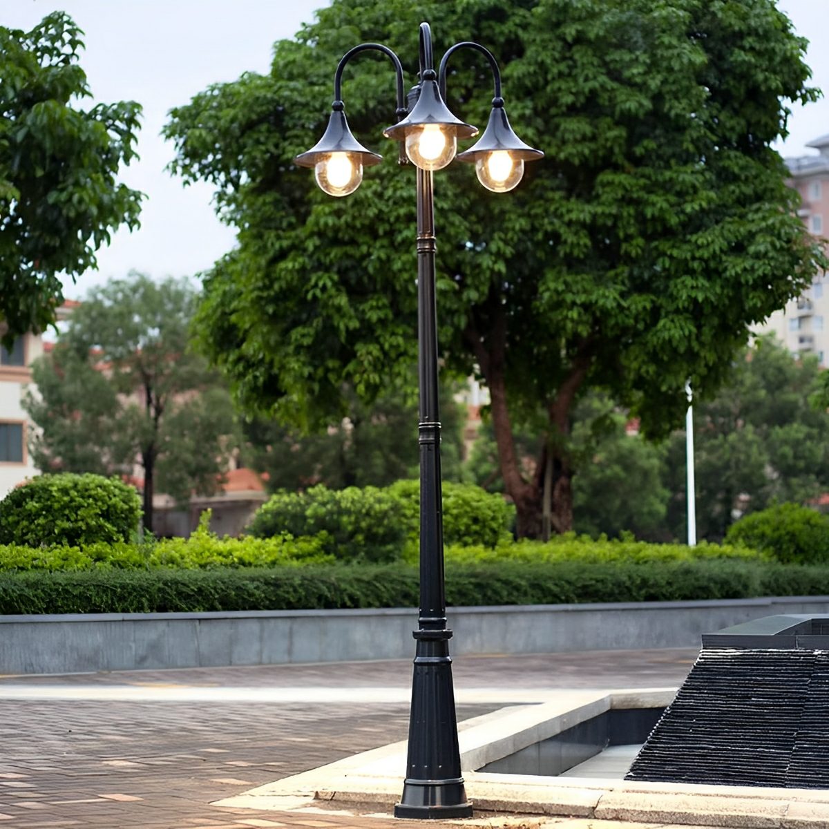 Luminaires de Poteau LED Vintage Étanches à Éclat