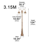 Luminaires de Poteau LED Vintage Étanches à Éclat