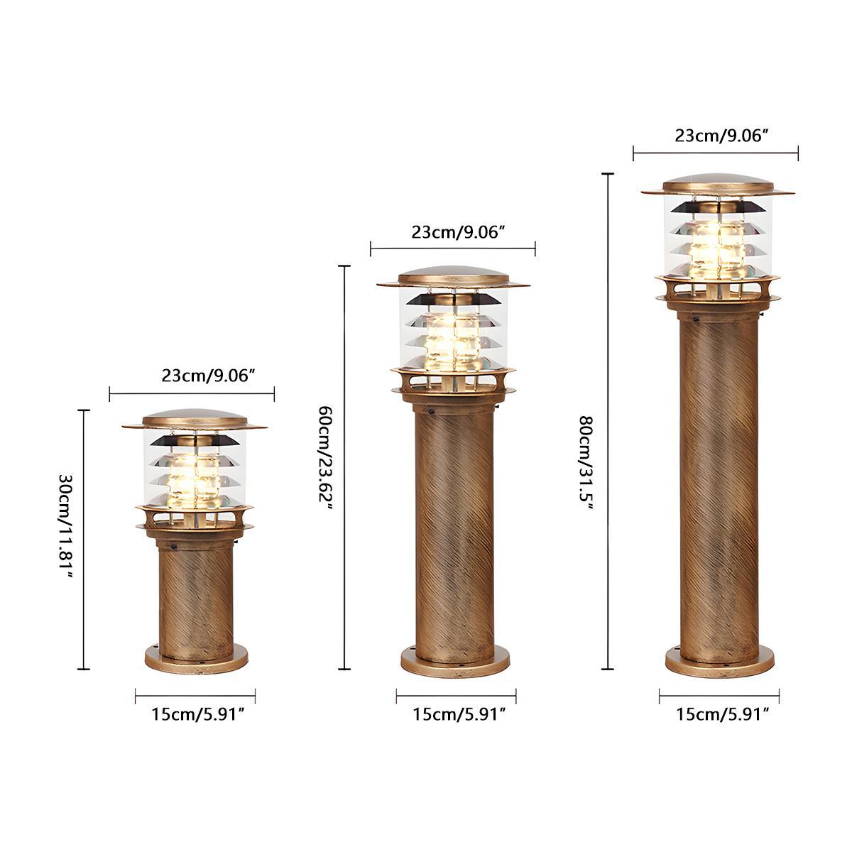 Éclairage de paysage extérieur LED cylindrique étanche à plusieurs niveaux