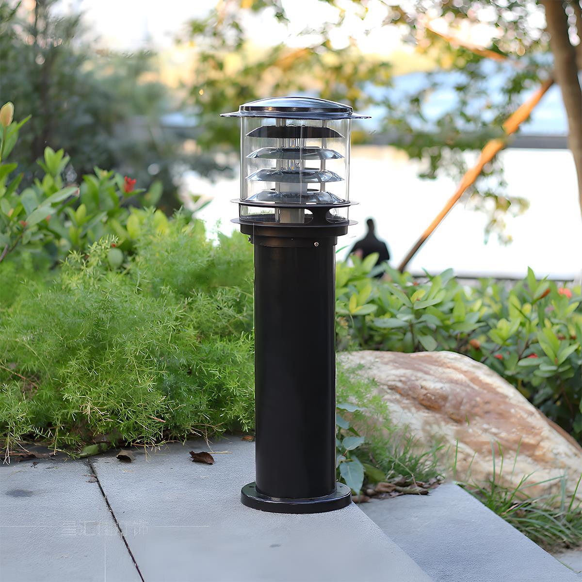 Éclairage de paysage extérieur LED cylindrique étanche à plusieurs niveaux