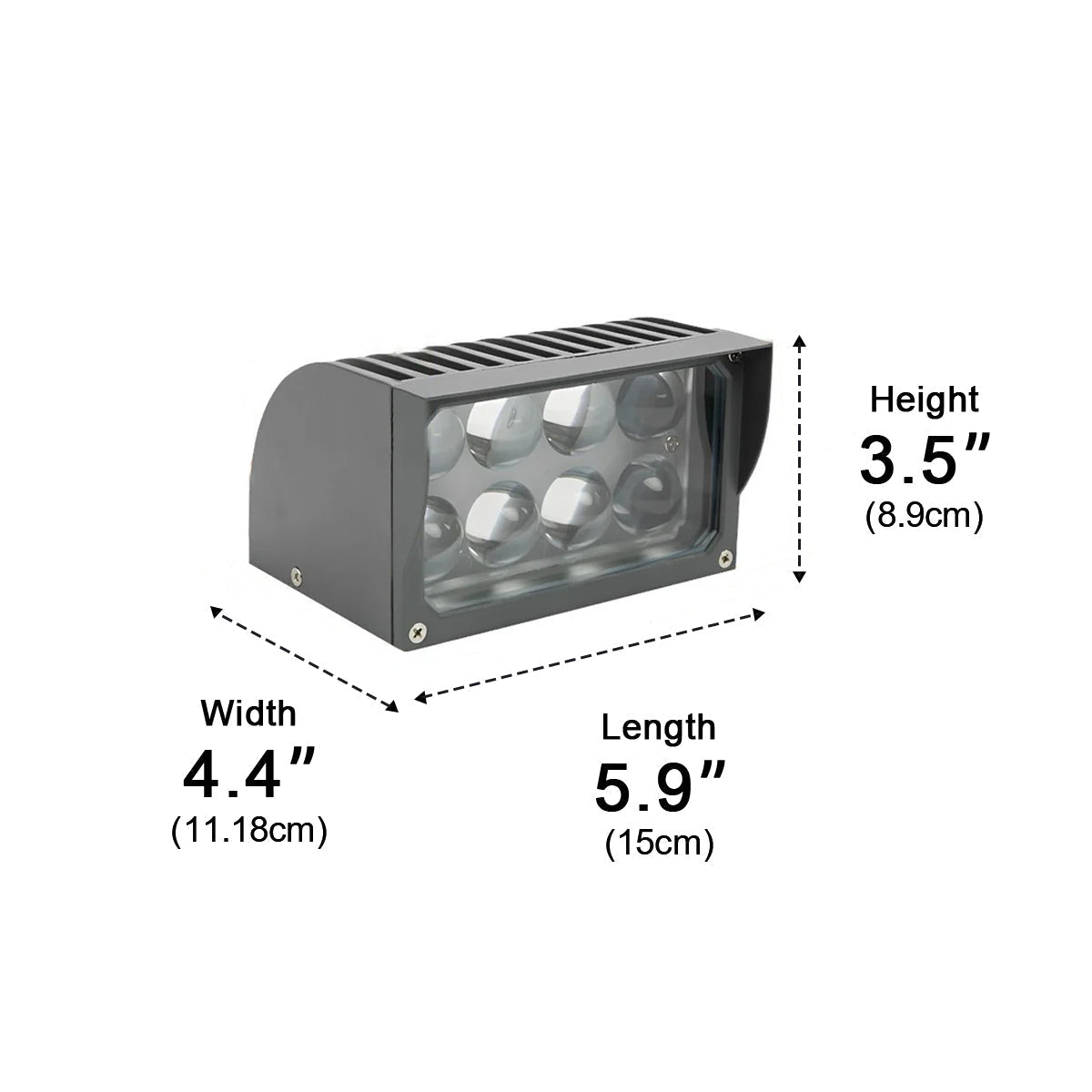 Projecteurs muraux extérieurs modernes LED étanches IP65